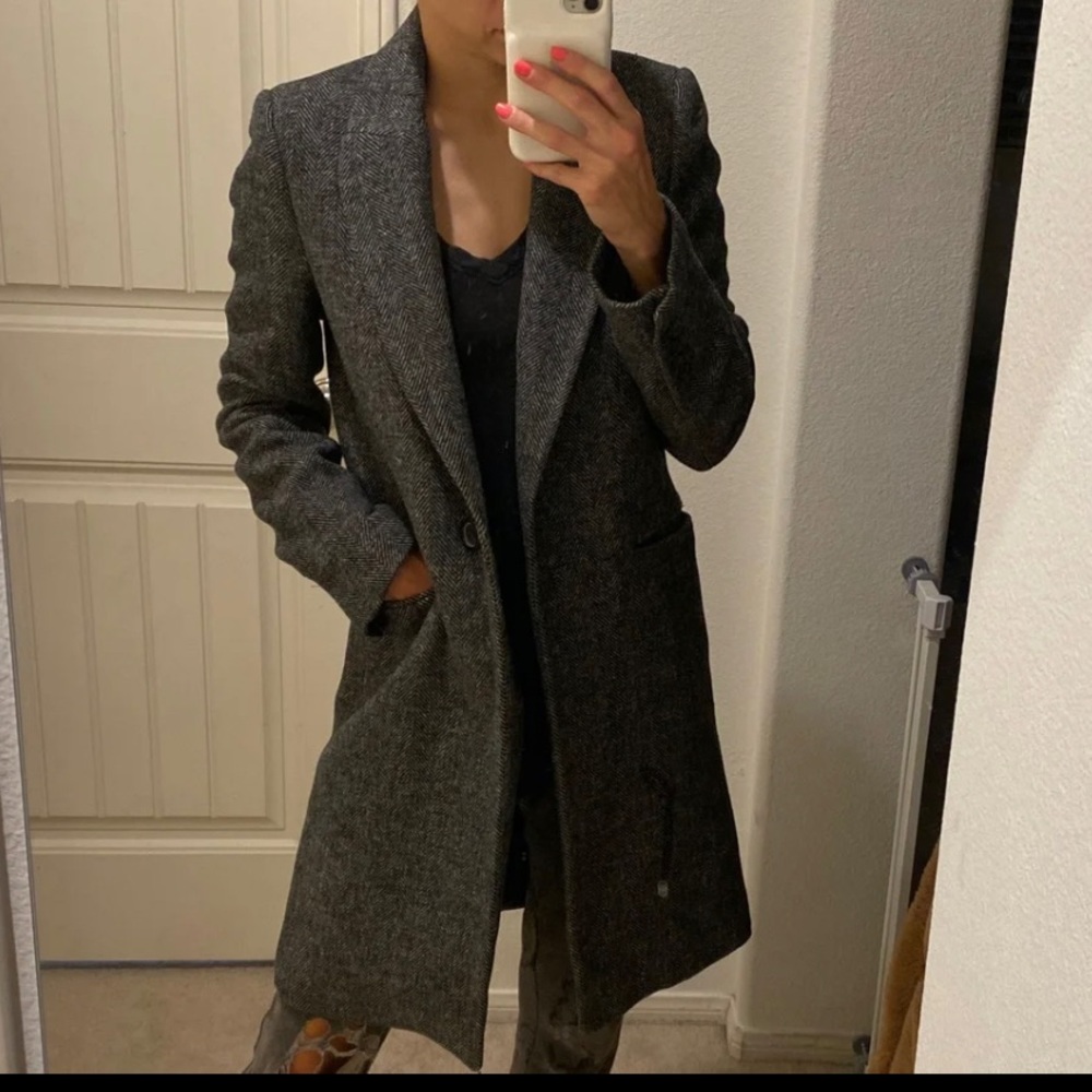 Zara grey pea coat